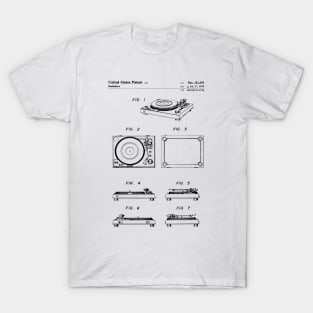 Record Player Patent T-Shirt